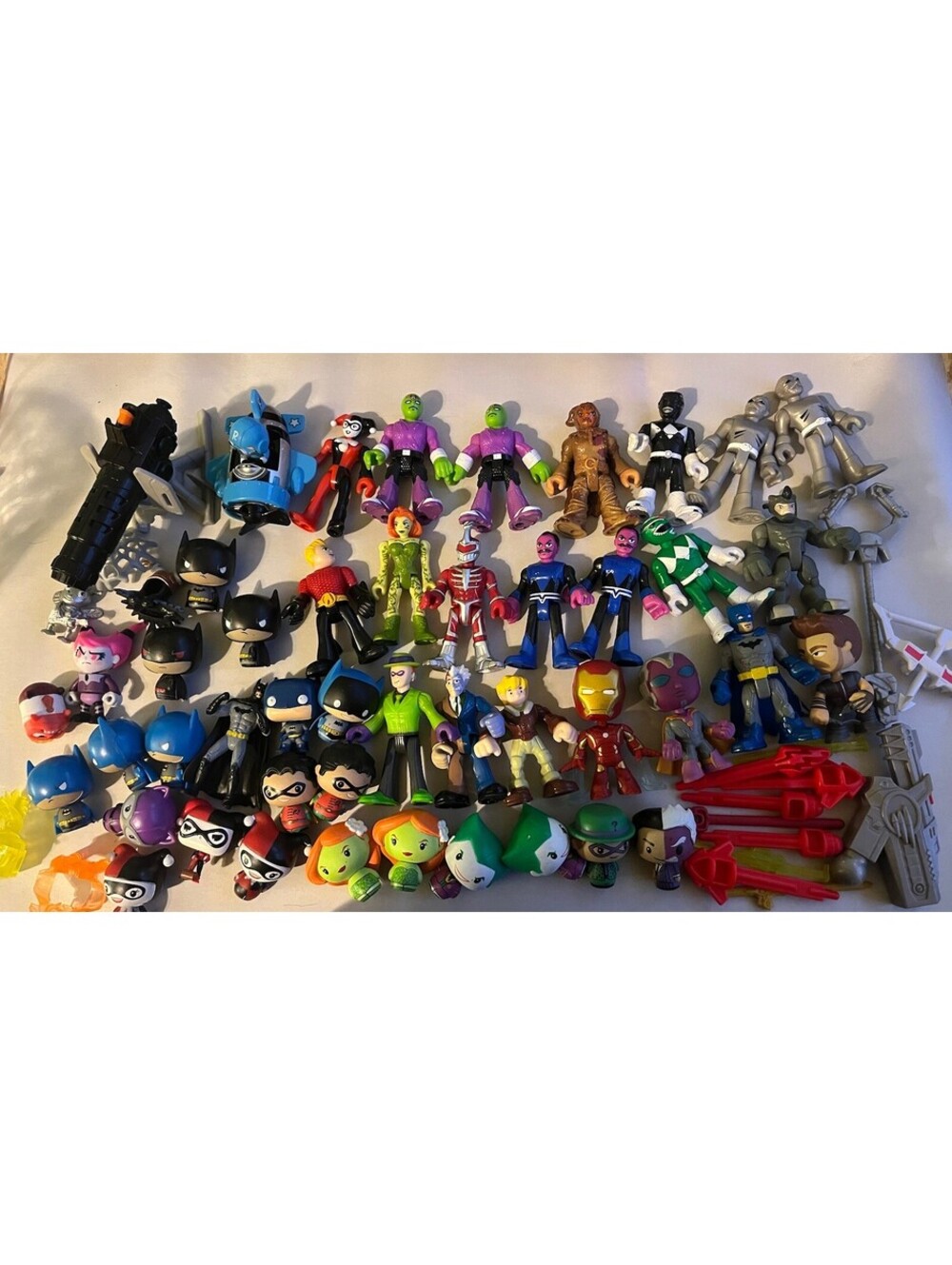 DC & Marvel Superheroes Funko Pop Imaginext Figures Lot Weapons